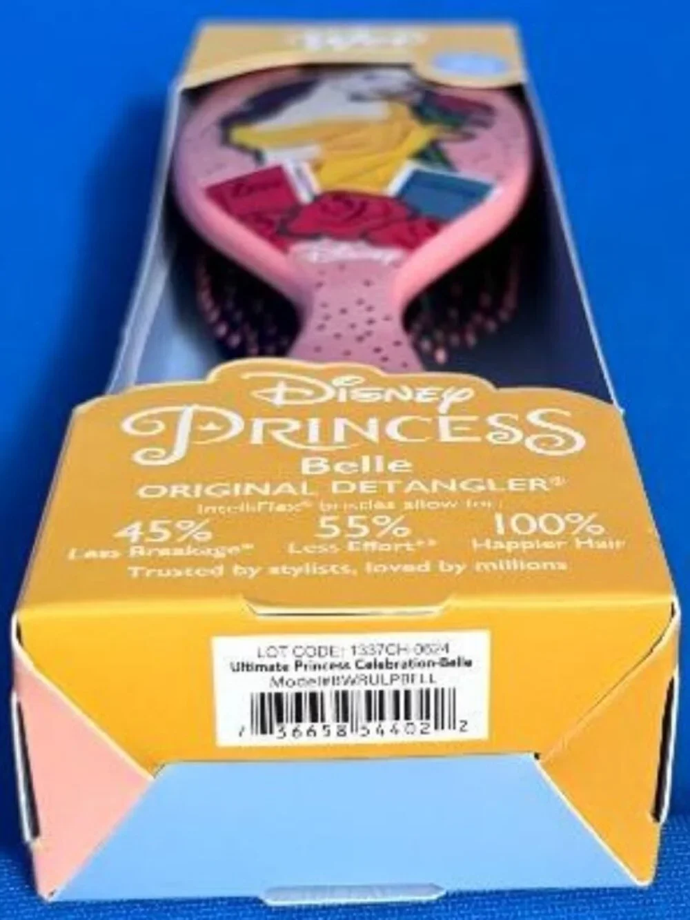 NEW & LIMITED EDITION ULTIMATE PRINCESS BELLE WET BRUSH ORIGINAL DETANGLER BRUSH